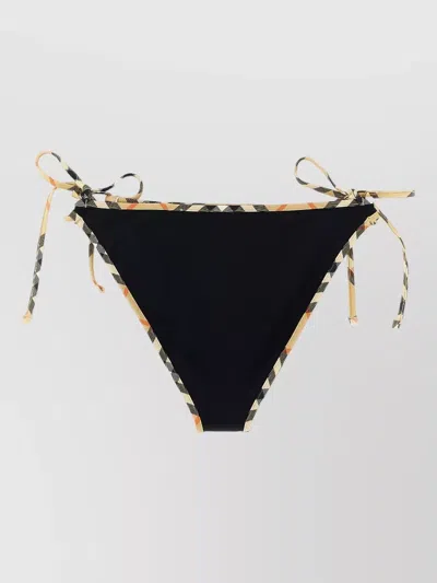 Burberry Starla Low Rise Bikini Briefs Contrast Trim In Black