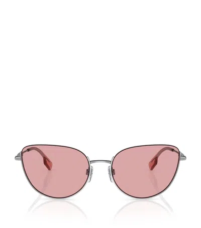 Burberry Steel 0be3144 Sunglasses In Metallic