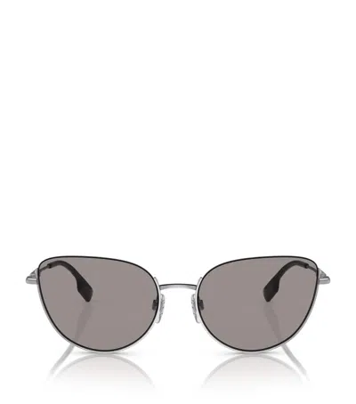 Burberry Steel 0be3144 Sunglasses In Metallic