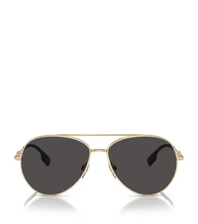 Burberry Steel 0be3147 Sunglasses In Gold