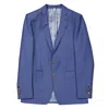 BURBERRY BURBERRY STEEL BLUE WOOL MOHAIR ENGLISH FIT TAILORED JACKET
