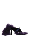 Burberry Step Post Leather Sandals In Fantasy