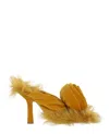 Burberry Step Rose Velvet Heeled Sandals