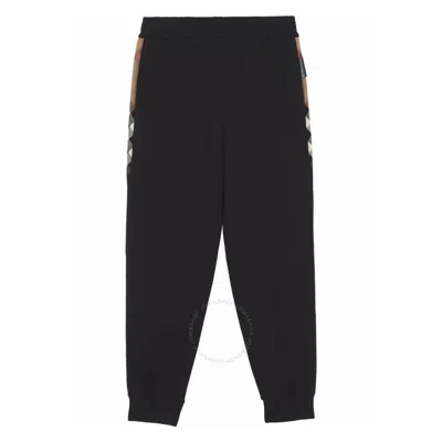 BURBERRY BURBERRY STEPHAN CHECK TRIM COTTON JOGGERS