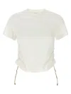 Burberry White T-shirt With Check Pattern Detail
