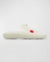 Burberry Rubber Stingray Slides In Pebble