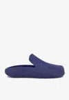 Burberry Men Rubber Slipper With Logo In Purple