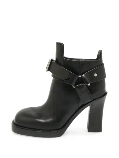 Pre-owned Burberry Stirrup Ankle Boots In Black