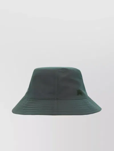 Burberry Stitched Brim Monochrome Pattern Bucket Hat In Green