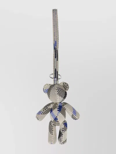 BURBERRY STITCHED TEDDY BEAR WOVEN KEY CASES