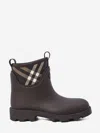 Burberry 35mm Check-pattern Pull-tabs Ankle Boots In Brown