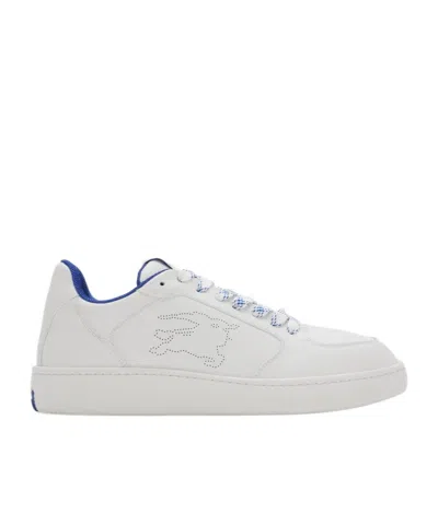 BURBERRY BURBERRY STOCK LOGO PERFORATED SNEAKERS