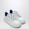 Burberry White Calf Leather Sneakers With Textured Tpu Sole In White