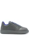 Burberry Box Leather Sneakers In Green