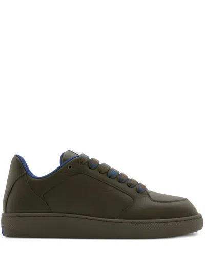 Burberry Leather Stock Sneakers In Loch