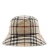 Burberry Stone Check Cotton Twill Woven Bucket Hat In Stone