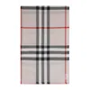 BURBERRY STONE CHECK WOOL AND SILK CHECK SCARF