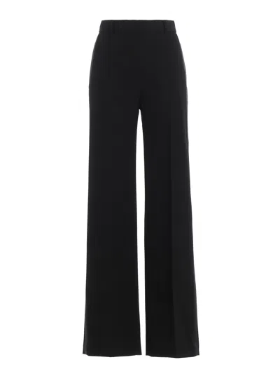 Burberry Stonewood Silk Band Black Wool Pants