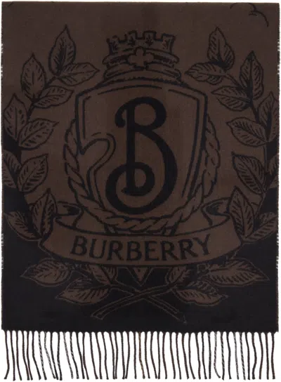 Burberry ブラウン Stormy Knight リバーシブル ワイド マフラー