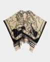 Burberry Stormy Knight Ekd Wool Cape In Brown