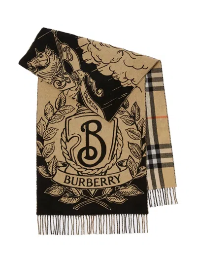 Burberry Stormy Knight Reversible Scarf Sand