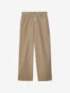 Burberry Men's Washed Twill Trousers In Brown