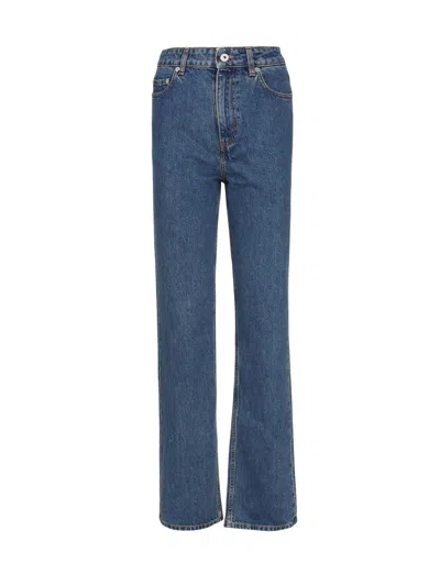 Burberry High-rise Straight Jeans In Blue
