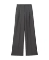 Burberry Tailored Straight Leg Wool Trousers In Gray