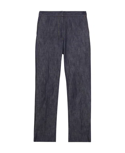 Burberry Straight Fit Monogram Motif Japanese Denim Jeans In Black