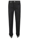Burberry Cotton Blend Trouser With Metal Belt Loop