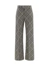 Burberry Straight Leg Check Wool Trousers In Crater Ip Check