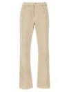 Burberry Straight Leg Cotton Denim Jeans In Neutral