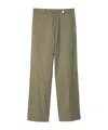 Burberry Straight-leg Cotton Trousers In Gray