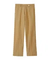 Burberry Straight-leg Cotton Trousers In Nude