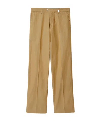 BURBERRY BURBERRY BUCKLE-DETAILED STRAIGHT-LEG TROUSERS