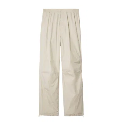 Burberry Straight-leg Drawstring Trousers In Ivory