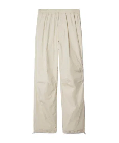 Burberry Straight-leg Drawstring Trousers In Ivory