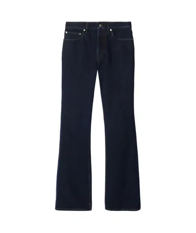 BURBERRY BURBERRY LOGO PATCH FLARED-LEG JEANS