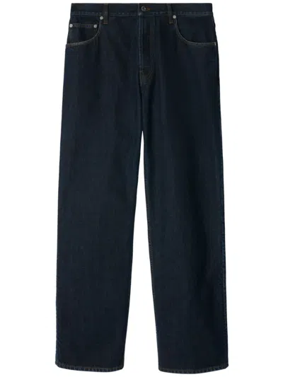 Burberry Harison Straight Leg Denim Cotton Jeans In Purple