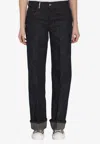 Burberry Straight Leg Jeans In Purple