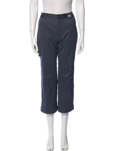 Pre-owned Burberry Straight Leg Pants In Blue