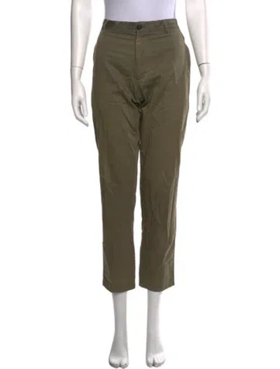 Pre-owned Burberry Straight Leg Pants In Green