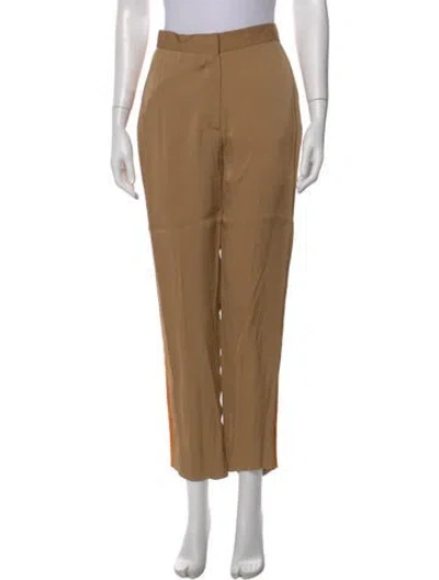 Pre-owned Burberry Straight Leg Pants In Orange