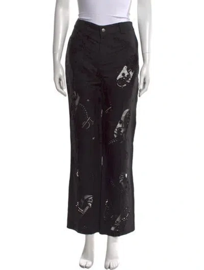 Pre-owned Burberry Straight Leg Pants W/ Tags In Black