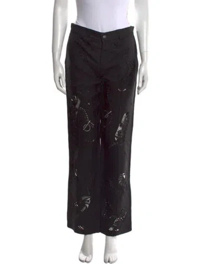 Pre-owned Burberry Straight Leg Pants W/ Tags In Black