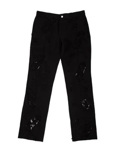 Pre-owned Burberry Straight Leg Pants W/ Tags In Black