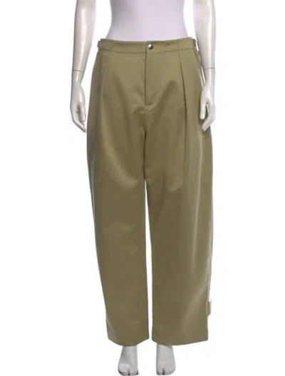 Pre-owned Burberry Straight Leg Pants W/ Tags In Green