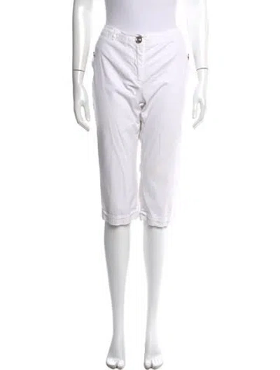 Pre-owned Burberry Straight Leg Pants In White