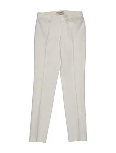 Pre-owned Burberry Straight Leg Pants In White