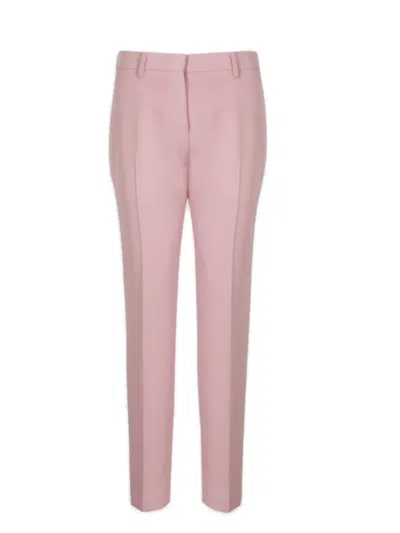 Burberry Straight Leg Tailored Trousers In Pink